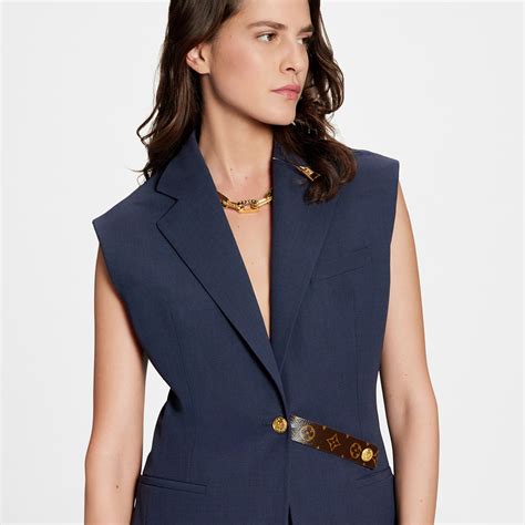 Products by Louis Vuitton: Monogram Tab Fitted Sleeveless Blazer